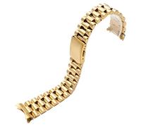 Svapo Banda de vigilancia de acero inoxidable para la pulsera Citizen Enicar de 20 mm 22 mm Curva Fin de acero con hebilla plegable(Golden,20mm)