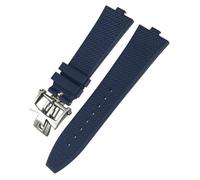 Svapo Bandas de reloj de goma fluoros tipo convexo 24x7mm adecuadas para Vacheron Constantin dispositivo de cambio rápido en el extranjero azul Whtie negro correa naranja, 24mm x 7mm, Acetato, Sin
