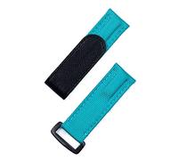 Svapo Correa de reloj colorida de tela de nailon y cuero de 20mm para correa de reloj DAYTONA SUBMARINER GMT Yacht-Master DateJust(Tiff Blue Black)