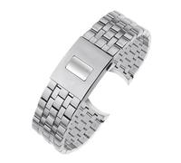 Svapo Correa de reloj de acero inoxidable de 20mm y 21mm para hombre, pulsera piloto IWC Mark 17 18 Principito IW377717(21mm)