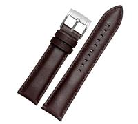 Svapo Para fósil BQ2363/2453 ME3099 3052 3054 FS5380/5453 FS4735 FS4812 Banda de reloj de cuero genuino vintage vintage de una correa de vaca 20 22 mm(Brown silver,20mm)