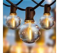 Svater Guirnalda Luces Exterior, 7,6 Metros G40 Guirnaldas Luminosas de Exterior con 12+1 Plástico Inastillable Bombilla, Impermeable Cadena de Luces para Jardín Terraza Cafe Fiesta Navidad Partido