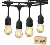 Svater Guirnalda Luminosa Exterior 15M Impermeable - Cadena de Luz S14 Con 15+1 Bombillas LED Globe - Luces para Jardín, Patio y Fiesta