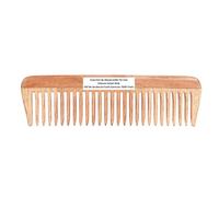 SVATV Peine de madera de Neem hecho a mano para desenredar el pelo para cabello grueso, rizado y ondulado, no estático y respetuoso del medio ambiente hecho en la India N-82
