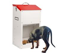 Svauoumu Comedero para Perros,Tolva de Automático Para Perros, Comedero Galvanizado Para - Capacidad de 11Kg, con Tapa Para Proteger el Pienso, Adecuado Para Uso en Exteriores