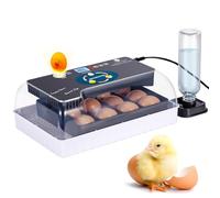 Svauoumu Incubadoras de Huevos Automaticas,Incubadora con Control de Humedad, Incubadora de Laboratorio con Pantalla Digital e IluminacióN LED Para Pollos, Patos, Gansos y Codornices(EU)