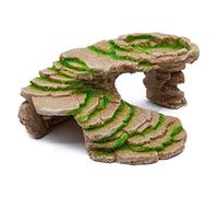 Svauoumu Rampa para Tortugas Tortuga Terraza Agujero de La Tortuga Piel de Reptil Resina Bronceado Roca DragóN Barbudo Accesorios DecoracióN de Reptiles