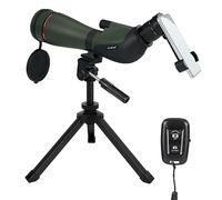 Svbony SA412 Telescopios Terrestres 20-60x80mm, HD FMC con Ocular de 1,25", con Trípode de Escritorio Ajustable SV146, Adaptador para Teléfono, Mando a Distancia, para Tiro al Blanco