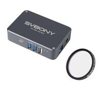 Svbony SV220 Filtro para telescopio, H-Alpha y OIII, 3 NM Oble Banda Filtro de Nebulosa, Imagen de Halo Mínimo Paquete con SV241 Concentrador de Control USB para Astronomía, para Astrofotografía
