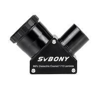 Svbony SV223 Espejo Diagonal, Adaptador Diagonal de 90° de 1,25" Material de Fibra de Carbono Diagonal de Estrella con Mecanismo de Bloqueo Clicklock para Observaciones de Planetas