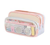 SVCEQZE 2 Stück Organizador De Escritorio Escolar - 21x12x8cm Estuche De Tela con 3 Pisos, Gran Capacidad para Plumones, Gomas, Clips. para Estudiantes, Trabajo O Guardar Artículos De Manualidades