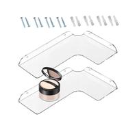 SVCEQZE Estante De Esquina,2 Unidades para Esquinas Transparentes,Estantes para Dormitorio Almacenamiento - para Baño Cocina Dormitorio Oficina Apartamento Casa Rural