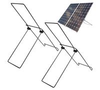 SVCEQZE Estante para paneles solares,Soporte para paneles solares,Paquete de 2 soportes de montaje solar - Estante móvil del panel de acero, peso ligero plegable de la ayuda del panel solar para las
