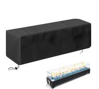 SVCEQZE Funda rectangular para mesa de fogata, protección para todo tipo de clima, almacenamiento con cordón para acampar al aire libre, zonas de comedor, estaciones lluviosas, jardín, picnic, patio