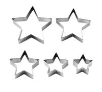 SVCEQZE Juego de cortadores de galletas en forma de estrella, acero inoxidable, diseño de estrella, juego de cortadores de galletas de acero inoxidable