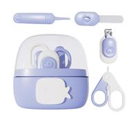 SVCEQZE Juego de cortaúñas para bebés,Juego de cortaúñas para bebés | Cortaúñas 4 en 1 lindo con tapa de almacenamiento | Cuidado de aseo, juego de tijeras para uñas, cuidado de manicura, cortaúñas