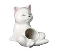 SVCEQZE Macetas Pequeñas - Macetero De Cerámica con Forma De Gato - Suministros para El Hogar Decoración Adorable para Jardín En Alfeizar O Balcón