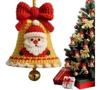 SVCEQZE Navideño De Punto | Árboles De Navidad De Ganchillo Manual - Colgante para Principiantes Fiestas Espejo Retrovisor Manualidad