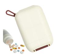 SVCEQZE Pastillero pequeño | Pastillero pequeño lindo | Dispensador de medicamentos, tapas de cierre a presión, caja de tapones para los oídos para viajes, para bolso de bolsillo, maletín, píldoras,