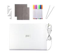 SVCEQZE Pizarra Luminosa Para Dibujar Para Niños, Pizarra Borrable Iluminada, Herramienta de Escritura con 7 Bolígrafos de Colores para Dibujar y Escribir para Padres Estudiantes Profesores y