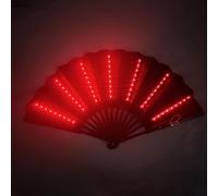 SVCEQZE Ventilador portátil con luz, Abanico plegable multiusos para carnavales, ventilador de mano portátil para escenario, bar, danza del vientre
