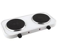 SVE Hornillo eléctrico doble Cocina Eléctrica Portátil 2 Fogones 2000W de Potencia - Protección Sobrecalentamiento - Recubrimiento Antiadherente - Fácil de Utilizar - Placa Inducción Portátil