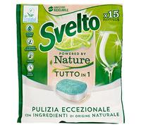 Svelto Powered by Nature - Todo en 1, paquete ahorro de 135 lavados (1 toque de 15 tabletas)