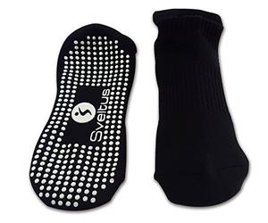 Sveltus Chaussettes Antidérapantes Taille M, Calcetines Yoga Pilates Unisex Adulto, Negro (Black), M