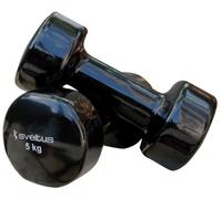 Sveltus - Juego de 2 Mancuernas de 5 kg, Color Negro