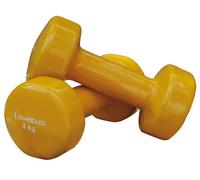 Sveltus Mancuernas epoxi, 4 kg x 2 (el par) Juego, Unisex Adulto, Amarillo