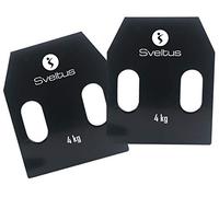 sveltus Platos de acero 1799-3 con asas, 4 kg x 2, para adultos, unisex, negros, talla única