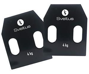sveltus Platos de acero 1799-3 con asas, 4 kg x 2, para adultos, unisex, negros, talla única