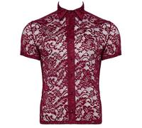 Svenjoyment Camisa para hombre Dark Red M
