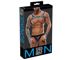 Svenjoyment Conjunto suspensorio para hombre Black/Blue XL