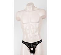 Svenjoyment piel sintética Hombre Rio de String Negro 2 X L