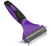 SVENTUS Cepillo para Perros y Gatos - Peine para Perros y Gatos que Quita Pelos Rápido y Sin Daño - Herramienta de Aseo Premium - Ideal para Mascotas de Pelo Corto o Largo (Violeta)
