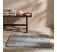 Svet - Alfombra Diatomita Baño - Secado Rápido y Ultra Absorbente, Antideslizante, Antibacteriana y Antihongos, Alfombrilla Baño Diatomita de Piedra. (Aire Gris Oscuro)