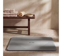 Svet - Alfombra Diatomita Baño - Secado Rápido y Ultra Absorbente, Antideslizante, Antibacteriana y Antihongos, Alfombrilla Baño Diatomita de Piedra. (Pausa Gris Oscuro)