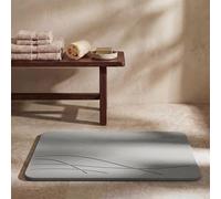 Svet - Alfombra Diatomita Baño - Secado Rápido y Ultra Absorbente, Antideslizante, Antibacteriana y Antihongos, Alfombrilla Baño Diatomita de Piedra. (Tierra Gris Oscuro)