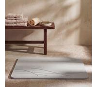 Svet - Alfombra Diatomita Baño - Secado Rápido y Ultra Absorbente, Antideslizante, Antibacteriana y Antihongos, Alfombrilla Baño Diatomita de Piedra. (Tierra Gris Claro)