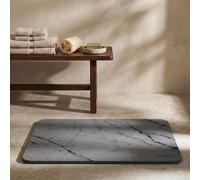 Svet - Alfombra Diatomita Baño - Secado Rápido y Ultra Absorbente, Antideslizante, Antibacteriana y Antihongos, Alfombrilla Baño Diatomita de Piedra. (Mármol Gris)