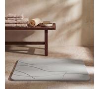 Svet - Alfombra Diatomita Baño - Secado Rápido y Ultra Absorbente, Antideslizante, Antibacteriana y Antihongos, Alfombrilla Baño Diatomita de Piedra. (Mar Gris Claro)