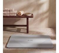 Svet - Alfombra Diatomita Baño - Secado Rápido y Ultra Absorbente, Antideslizante, Antibacteriana y Antihongos, Alfombrilla Baño Diatomita de Piedra. (Pausa Gris Claro)