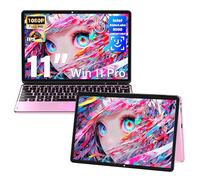 Svikou Laptop rosa convertible 2 en 1 con pantalla táctil de 11 pulgadas para negocios y estudiantes, CPU tel N100, RAM DDR4 de 16 G, SSD de 512 G, FHD 1920 x 1200 IPS, Win 11 Pro, teclado