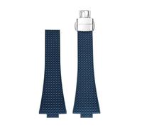 Svincoter Correa de caucho fluorado apta for Tissot PRX Series 35mm 40mm hebilla de mariposa liberación rápida FKM reemplazo de correa de reloj for hombres y mujeres 11/12mm(Dark blue,12mm)