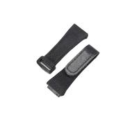 Svincoter Correa de reloj de lona de 25mm-20mm apta for Richard Mille RM011 RM53 RM50, correa de reloj for hombre con estilo de tornillo(Black)