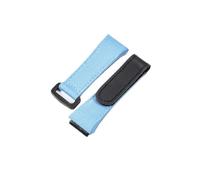 Svincoter Correa de reloj de lona de 25mm-20mm apta for Richard Mille RM011 RM53 RM50, correa de reloj for hombre con estilo de tornillo(Sky blue)
