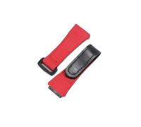 Svincoter Correa de reloj de lona de 25mm-20mm apta for Richard Mille RM011 RM53 RM50, correa de reloj for hombre con estilo de tornillo(Red)