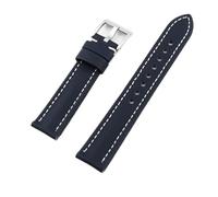 Svincoter Correa de reloj universal de tela impermeable de 18-22 mm con liberación rápida(Blue-white line,20mm)