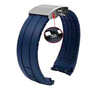Svincoter Correa de silicona de 23 mm y 22 mm compatible con for Citizen Der Blaue Engel 2.ª generación JY8078-52L JY8035/8085 y compatible con for Mido Helmsman M005.(B blue silver,23mm)